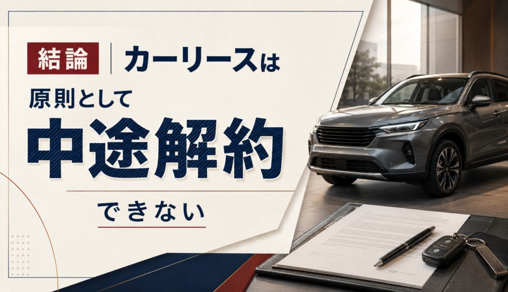 結論｜カーリースは原則として中途解約できない