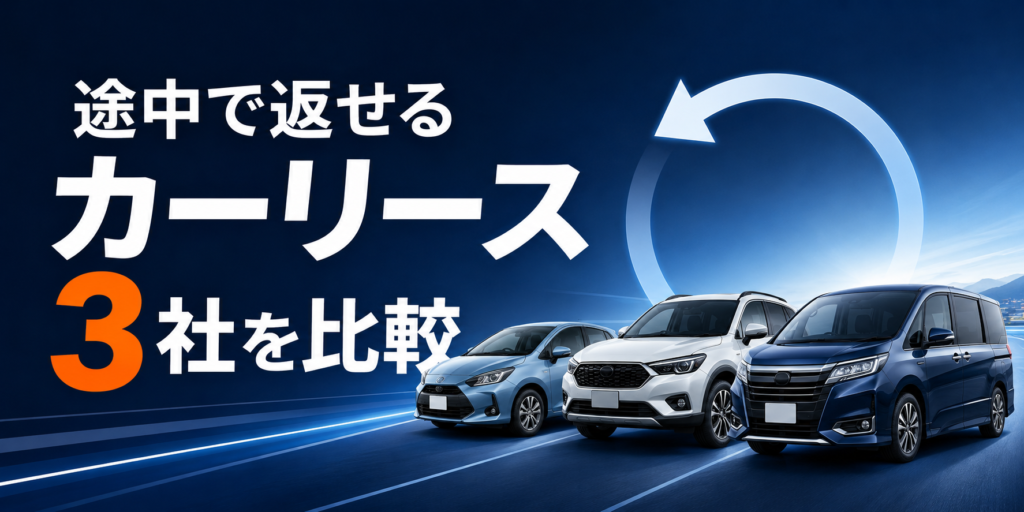 途中で返せるカーリース3社を比較